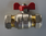 Kugelhahn mit Klemmverschraubung 22mm Kupferrohr, Fllügelgriff